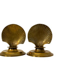 Vintage Brass Seashell Candle Holders – Coastal Nautical Taper Holders (Pair)