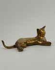 Mid-Century Modern Brass Cat Sculpture – Sleek & Minimalist Design