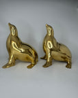 Pair of Vintage Brass Seals-Large