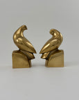 Vintage Brass Bird Bookends – Mid-Century Modern Elegance (6.72 lbs Total)