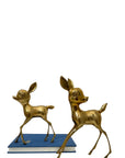 Vintage Brass Deer Pair – Mid-Century Modern Fawns | Hollywood Regency Woodland Figurines