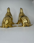 Pair of Vintage Brass Seals-Large