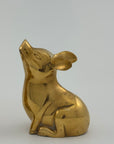 Vintage Brass Romeo and Juliet Pigs-A Pair