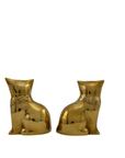Small Vintage Brass Cat Figurines-A Pair