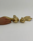 Large Vintage Fancy Tail Large Eyed Brass Fish- A Pair