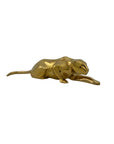 Vintage Brass Crouching Jaguar