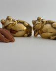 Vintage Brass Relaxing Frogs- A Pair