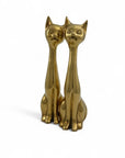 Slim MCM Vintage Brass Cats-A Pair