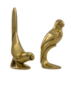 Large Vintage Brass Parrots-A Pair