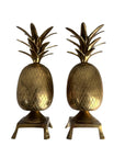 Vintage Brass Pineapple Candleholders – Tropical Regency Pair