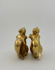 Bronze Squirrel Candleholders-A Pair