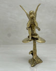 Vintage Brass Fairy on A Mushroom