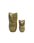 Vintage Brass Owl and Owlet-Pair