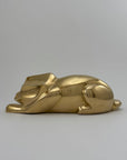 Rare Vintage Brass Lion Sculpture – Cubist Style – Substantial & Luxurious