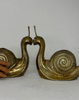 Vintage Brass MCM Split Snail Bookends-A Pair