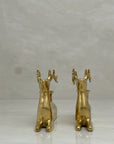 Vintage Brass Deer Candleholders-A Pair