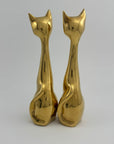Slim MCM Vintage Brass Cats-A Pair