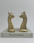 Vintage Brass Giraffe Pair – 7.25” Tall – Elegant Safari Sculptures