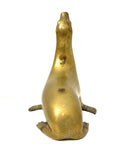 Vintage Brass Sea Lion Sculpture – Mid-Century Modern Marine Art | Made in Korea | Hollywood Regency Coastal Decor
