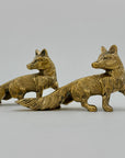 Vintage Brass Foxes- A Pair