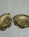 Vintage Brass Feminine Decor Italian Trinket Dish-A Pair