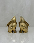 Vintage Brass Moon Gazing Bunnies-A Pair