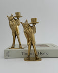 Pair of Vintage Brass Pig Candleholders – Dressed to Impress