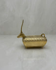 Vintage Brass Antelope Trinket Box