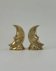 Vintage Brass “Man in the Moon” Figurines – Set of 2