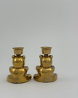 Vintage Brass Teddy Bear Candlestick Holders-A Pair
