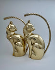 Vintage Pair of Dolbi Cashier Brass Cats – Hollywood Regency Statement Set-17”