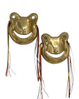 Vintage Brass Frog Masks-A Pair