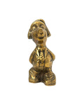 Vintage Brass Dog Figurine – Dapper Canine Gentleman Sculpture