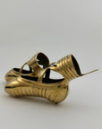 Pretty Brass Ballerina Slippers -A Pair