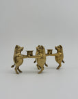Vintage Brass Pig Candleholders-A Pair
