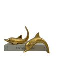 Vintage Brass Playful Dolphins-A Pair