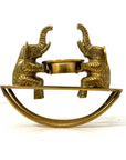 Vintage Brass Elephant See-Saw Candleholder | Whimsical Tealight Holder