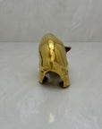 Vintage Brass Bear with Fish in Mouth
