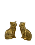 Small Vintage Brass Cat Figurines-A Pair