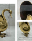 Vintage Brass Duck Planter