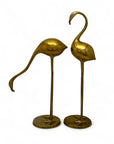 Vintage Tall Brass Cranes-A Pair