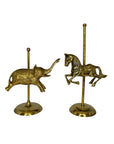 Vintage Brass Carousel Pair