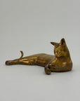 Mid-Century Modern Brass Cat Sculpture – Sleek & Minimalist Design