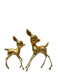 Vintage Brass Deer Pair – Mid-Century Modern Fawns | Hollywood Regency Woodland Figurines