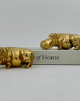 Vintage Brass “House Hippos” – Pair of Brass Figurines