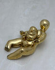 Rare Vintage Brass Mother and Newborn Figurine -A Two Piece Set