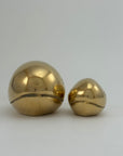 Vintage Brass Whale Pair – Large & Small Coastal Nautical Sculptures