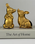 Vintage Brass Romeo and Juliet Pigs-A Pair