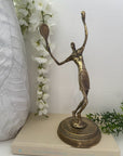 One-Foot Tall Brass Figurine of a Tennis Player