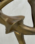 Vintage Brass Ballerina Statue – 12” Tall Mid-Century Ballet Dancer Figurine